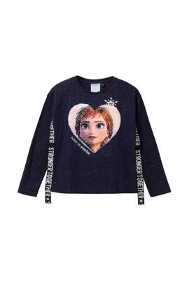 T-shirt met omkeerbare pailletten "Frozen II" - BLUE - 11/12 T-shirt met omkeerbare pailletten "Frozen II" - BLUE - 11/12