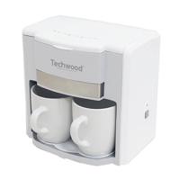 Techwood 2-kops schenkkoffiezetapparaat - wit