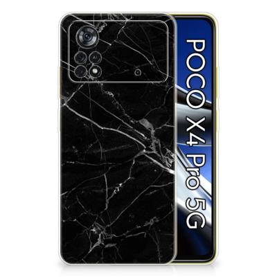 Xiaomi Poco X4 Pro 5G | TPU | Siliconen hoesje | Marmer Zwart - Origineel Cadeau Vader