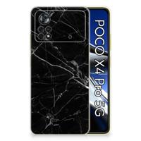 Xiaomi Poco X4 Pro 5G | TPU | Siliconen hoesje | Marmer Zwart - Origineel Cadeau Vader