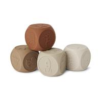Nuuroo Nuuroo Sana silicone dice 4 pack-Brown color mix - thumbnail