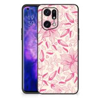 OPPO Find X5 Pro Bloemen Hoesje Pink Flowers