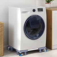 VidaXL Wasmachinebasis grijs 66 x 66 x 12 cm roestvrij staal