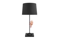 Tafellamp WILDLIFE 75cm zwart goud roze parrot - 44815