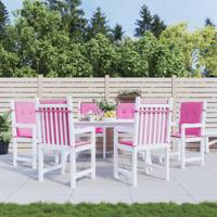 VidaXL Stoelkussens 6 st lage rug stof roze