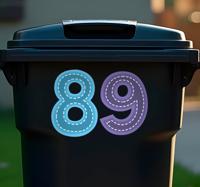Container sticker Nummers in verschillende kleuren