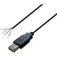 BKL Electronic 10080109 USB-A-stekker 2.0 met open kabeluiteinde Stekker, recht USB-A-stekker 2.0 1 stuk(s)