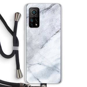 Witte marmer: Xiaomi Mi 10T 5G Transparant Hoesje met koord