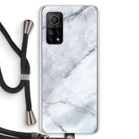 Witte marmer: Xiaomi Mi 10T 5G Transparant Hoesje met koord