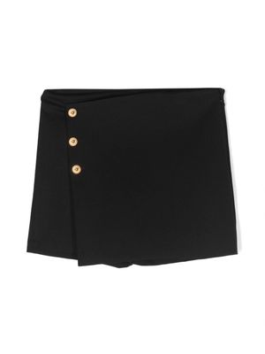 Versace Kids jupe-short à boutons Medusa - Noir