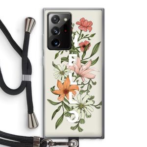 Hello bloemen: Samsung Galaxy Note 20 Ultra / Note 20 Ultra 5G Transparant Hoesje met koord