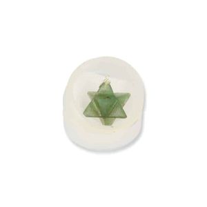 Edelstenen Hanger Aventurijn Groen Merkabah Geboord in Doosje