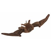 Aurora Pluche knuffeldier Vleermuis - bruin - 20 cm - knuffels - vleermuizen
