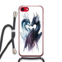 Yin Yang Dragons: iPhone SE 2020 Transparant Hoesje met koord