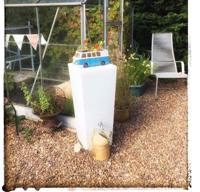 Regenton manhattan ganiet wit 100L incl. messing kraantje - Prestige