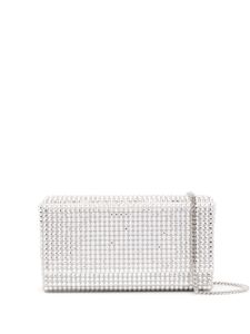 Amina Muaddi pochette Paloma à ornements en cristal - Argent