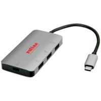 ROLINE 14.02.5038 interface hub USB 3.2 Gen 2 (3.1 Gen 2) Type-C 5000 Mbit/s Zilver - thumbnail