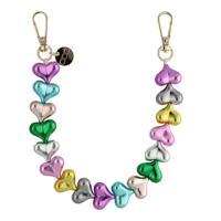 Telefoonkoord Heart - Multicolor - Goud Telefoonkoord Heart - Multicolor - Goud