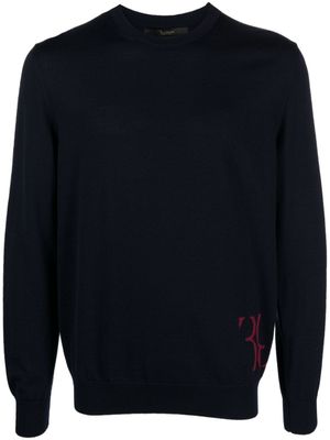 Billionaire pull à motif monogrammé brodé - Bleu