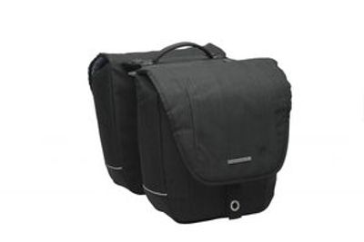 New looxs avero dubbele fietstas - zwart - polyester - sportief - 25l