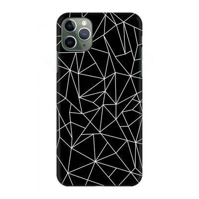 Geometrische lijnen wit: Volledig geprint iPhone 11 Pro Max Hoesje