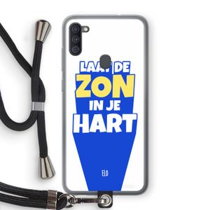 Laat de zon in je hart: Samsung Galaxy A11 Transparant Hoesje met koord