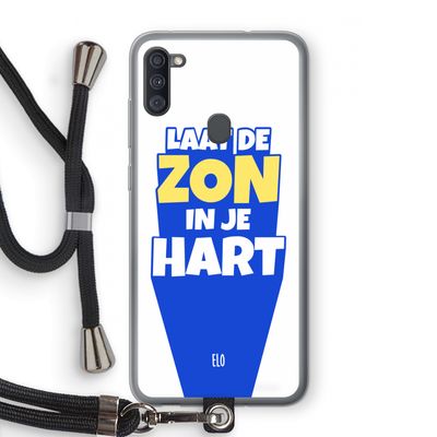 Laat de zon in je hart: Samsung Galaxy A11 Transparant Hoesje met koord