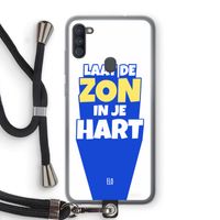 Laat de zon in je hart: Samsung Galaxy A11 Transparant Hoesje met koord Laat de zon in je hart: Samsung Galaxy A11 Transparant Hoesje met koord
