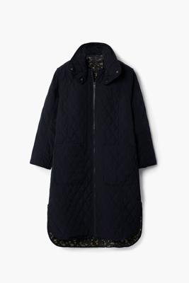 Lange gewatteerde jas - BLACK - L