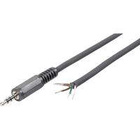 TRU COMPONENTS 1578956 Jackplug 3,5 mm Stekker, recht Aantal polen: 4 Stereo Zwart 1 stuk(s)