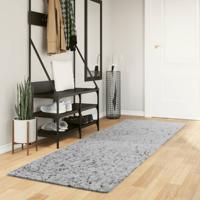 VidaXL Vloerkleed pamplona shaggy hoogpolig modern 80x250 cm grijs