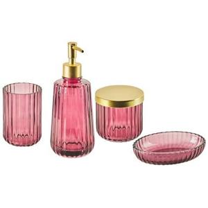 Beliani - CARDENA - Badkamerset - Roze - Glas