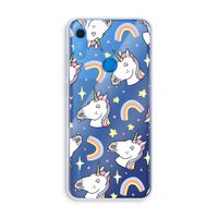 Rainbow Unicorn: Huawei Y6s Transparant Hoesje