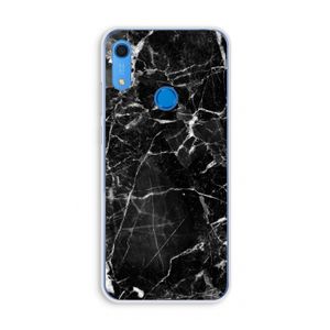 Zwart Marmer 2: Huawei Y6s Transparant Hoesje