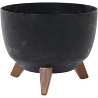 Siena Garden OSLO STONE LA880-71 Plantcontainer Polypropyleen Betonlook, Zwart Siena Garden OSLO STONE LA880-71 Plantcontainer Polypropyleen Betonlook, Zwart