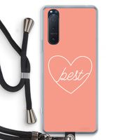 Best heart: Sony Xperia 5 II Transparant Hoesje met koord