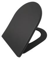 Wiesbaden Shade Slim toiletzitting + deksel one-touch mat-zwart