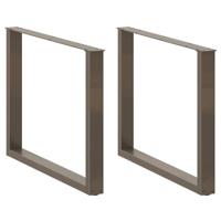 Eettafelpoten 3 st U-vormig 100x(72-73) cm staal naturel