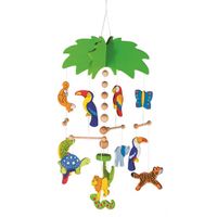 Baby hangdecoratie mobiel jungle dieren - thumbnail