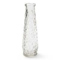 Bloemenvaas/bloemenvazen 6 x 22 cm transparant glas   -