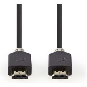 High Speed HDMI-kabel met Ethernet | HDMI-connector - HDMI-connector | 0,5 m | Antraciet