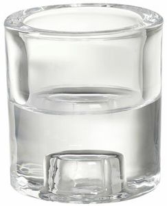 Bolsius glazen houder 2-in-1 rond transparant