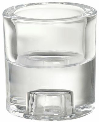 Bolsius glazen houder 2-in-1 rond transparant