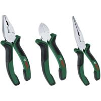 Bosch Home and Garden - Set van 3 tangen (universeel, lange bekken, diagonaal snijdend, duurzaam, ergonomisch)
