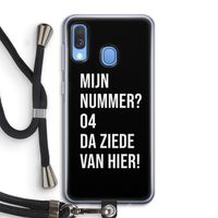 Da ziede van hier - Zwart: Samsung Galaxy A40 Transparant Hoesje met koord