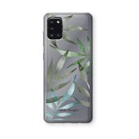 Tropical watercolor leaves: Samsung Galaxy A31 Transparant Hoesje