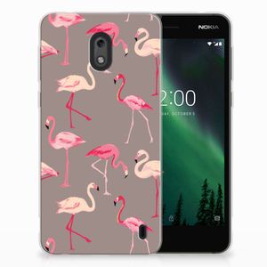 Nokia 2 TPU Hoesje Flamingo