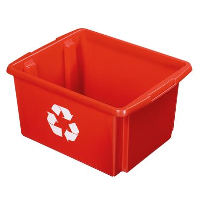 Sunware opslagbox - rood - 32 liter - 45 x 36 x 24 cm - kunststof - opbergbox