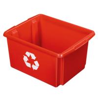 Sunware opslagbox - rood - 32 liter - 45 x 36 x 24 cm - kunststof - opbergbox