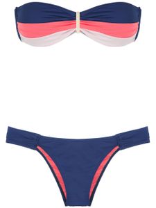 Brigitte bandeau bikini set - Bleu